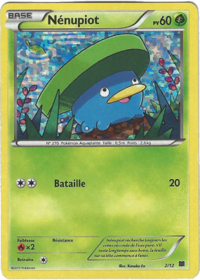 Carte Pokémon Nénupiot 2/12 Promo Collection McDonald's 2015