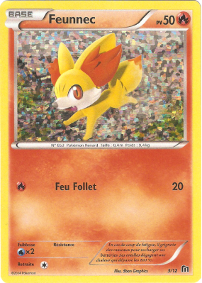 Carte Pokémon Feunnec 3/12 Promo Collection McDonald's 2016