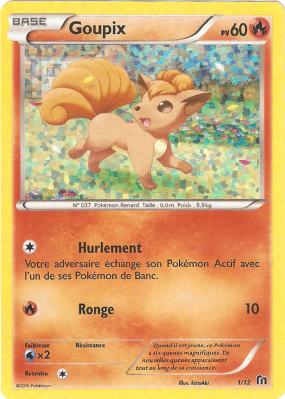 Carte Pokémon Goupix 1/12 Promo Collection McDonald's 2016