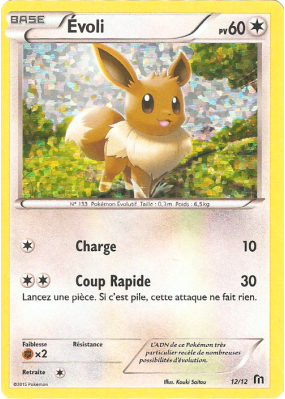 Carte Pokémon Évoli 12/12 Promo Collection McDonald's 2016