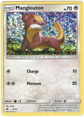 Carte Pokémon Manglouton 12/12 Promo Collection McDonald's 2017