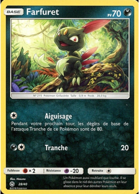 Carte Pokémon Farfuret 28/40 Promo Collection McDonald's 2018 (France)