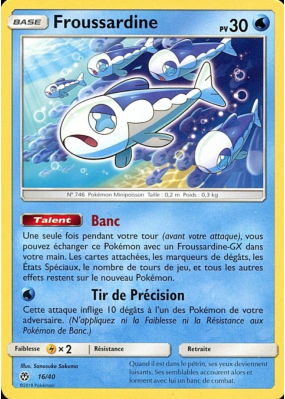 Carte Pokémon Froussardine 16/40 Promo Collection McDonald's 2018 (France)