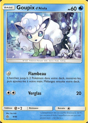 Carte Pokémon Goupix d'Alola 9/40 Promo Collection McDonald's 2018 (France)