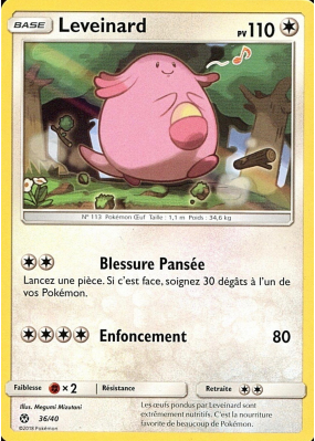 Carte Pokémon Leveinard 36/40 Promo Collection McDonald's 2018 (France)