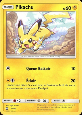 Carte Pokémon Pikachu 17/40 Promo Collection McDonald's 2018 (France)