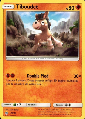 Carte Pokémon Tiboudet 26/40 Promo Collection McDonald's 2018 (France)