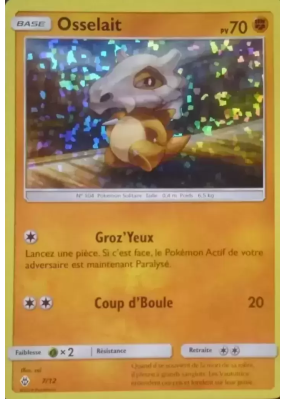 Carte Pokémon Osselait 7/12 Promo Collection McDonald's 2018 (International)