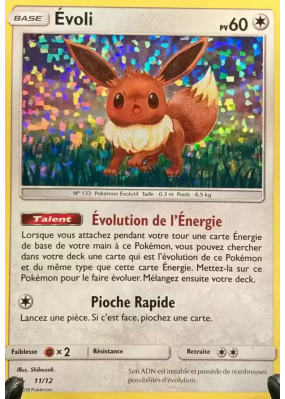 Carte Pokémon Évoli 11/12 Promo Collection McDonald's 2018 (International)