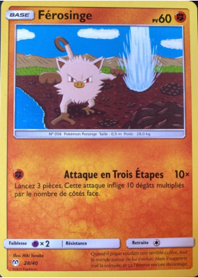 Carte Pokémon Férosinge 28/40 Promo Collection McDonald's 2019 (France)