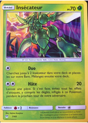Carte Pokémon Insécateur 7/40 Promo Collection McDonald's 2019 (France)