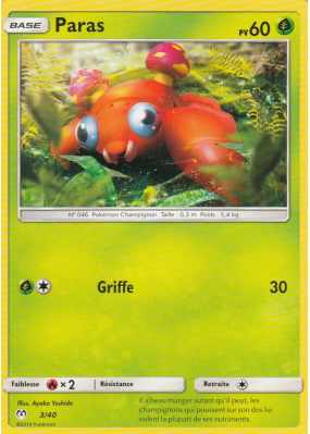 Carte Pokémon Paras 3/40 Promo Collection McDonald's 2019 (France)