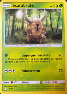 Carte Pokémon Scarabrute 8/40 Promo Collection McDonald's 2019 (France)