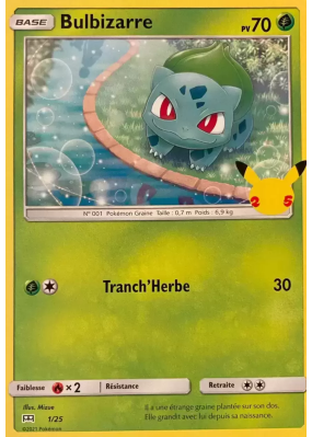 Carte Pokémon Bulbizarre 1/25 Promo Collection McDonald's 2021