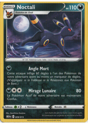 Carte Pokémon Noctali 009/015 Promo Collection McDonald's 2024
