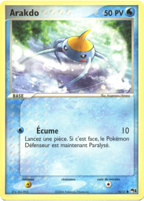 Carte Pokémon Arakdo 14/17 Promo POP Série 1