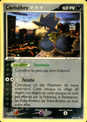 Carte Pokémon Cornèbre 8/17 Promo POP Série 1