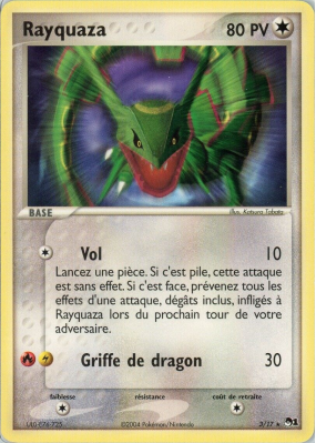 Carte Pokémon Rayquaza 3/17 Promo POP Série 1
