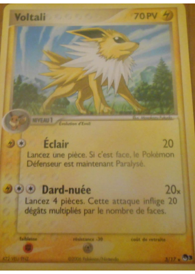 Carte Pokémon Voltali 3/17 Promo POP Série 3