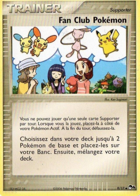 Carte Pokémon Fan Club Pokémon 9/17 Promo POP Série 4