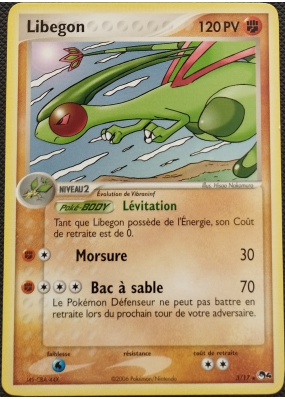 Carte Pokémon Libegon 3/17 Promo POP Série 4
