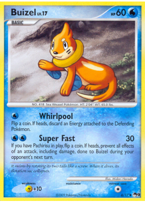Carte Pokémon Buizel 6/17 Promo POP Série 9