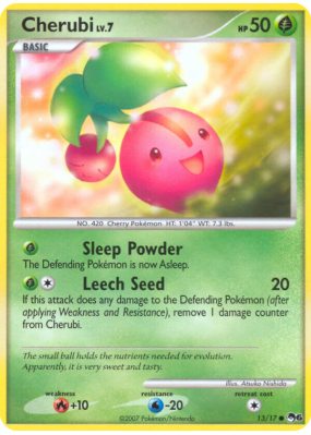 Carte Pokémon Cherubi 13/17 Promo POP Series 6