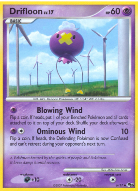 Carte Pokémon Drifloon 6/17 Promo POP Series 6