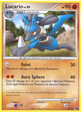 Carte Pokémon Lucario 2/17 Promo POP Series 6