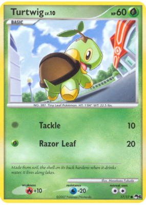 Carte Pokémon Turtwig 17/17 Promo POP Series 6