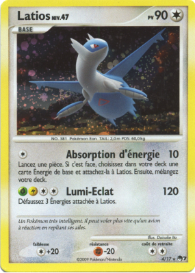 Carte Pokémon Latios 4/17 Promo POP Series 7
