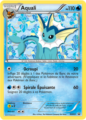 Carte Pokémon Aquali BW89 Promo BW