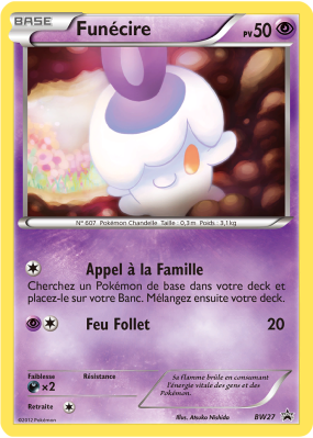 Carte Pokémon Funécire BW27 Promo BW