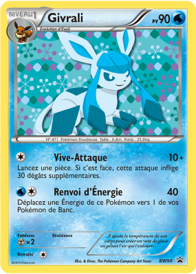 Carte Pokémon Givrali BW90 Promo BW