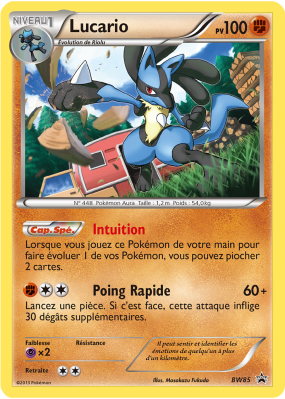 Carte Pokémon Lucario BW85 Promo BW