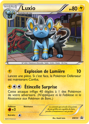 Carte Pokémon Luxio BW34 Promo BW