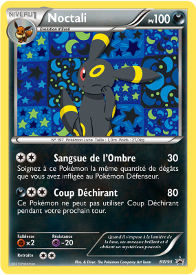Carte Pokémon Noctali BW93 Promo BW