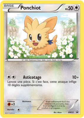 Carte Pokémon Ponchiot BW52 Promo BW