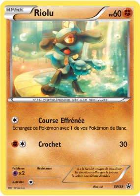 Carte Pokémon Riolu BW33 Promo BW
