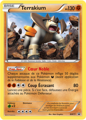 Carte Pokémon Terrakium BW71 Promo BW