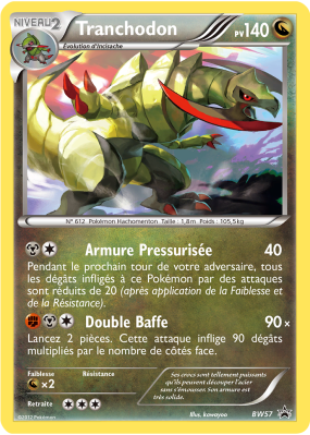 Carte Pokémon Tranchodon BW57 Promo BW