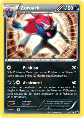 Carte Pokémon Zoroark BW19 Promo BW
