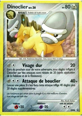 Carte Pokémon Dinoclier DP08 Promo DP
