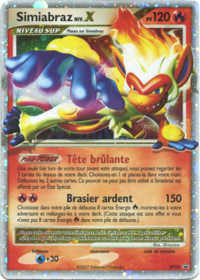 Carte Pokémon Simiabraz NIV.X DP10 Promo DP