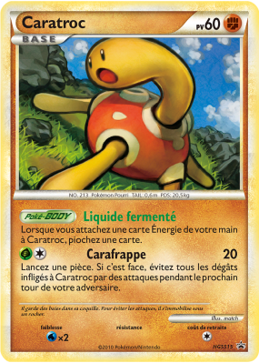 Carte Pokémon Caratroc HGSS15 Promo HGSS