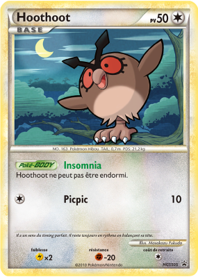 Carte Pokémon Hoothoot HGSS05 Promo HGSS