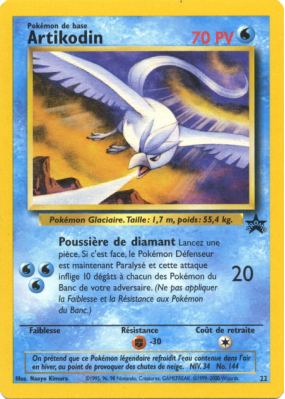 Carte Pokémon Artikodin 22 Promo Wizards