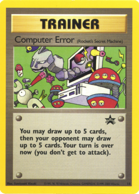 Carte Pokémon Computer Error 16 Promo Wizards