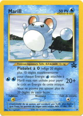 Carte Pokémon Marill 29 Promo Wizards