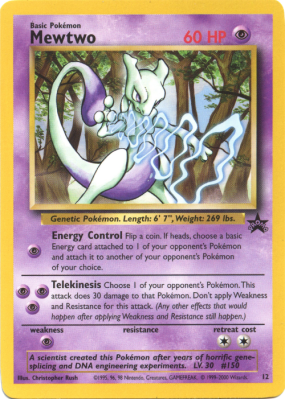 Carte Pokémon Mewtwo 12 Promo Wizards